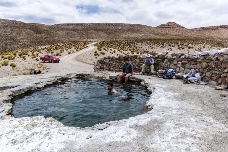 Termas de Ancuaque en Colchane, Tarapaca